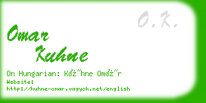omar kuhne business card